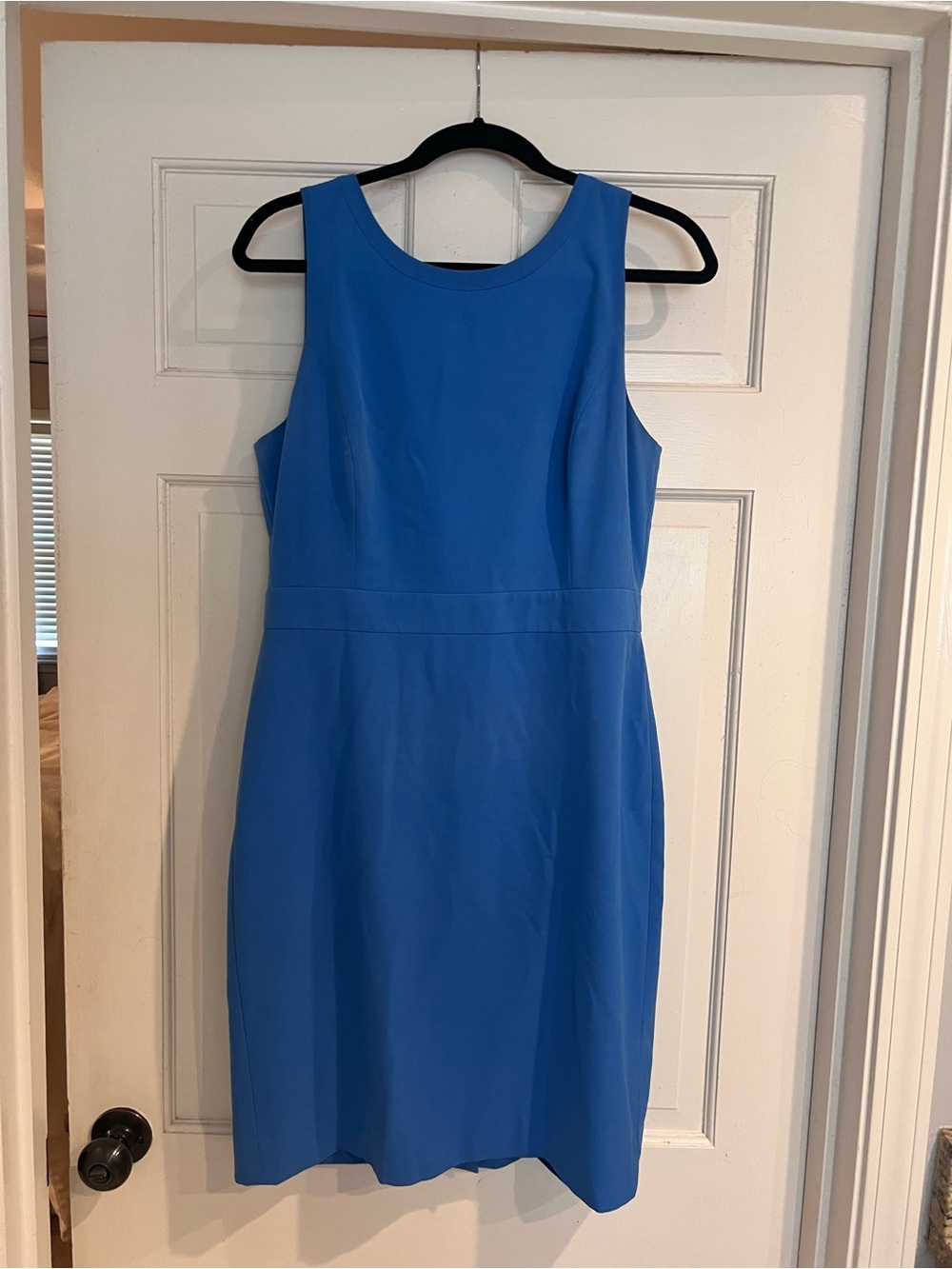 J. Crew Bright Blue Sleeveless Sheath Dress